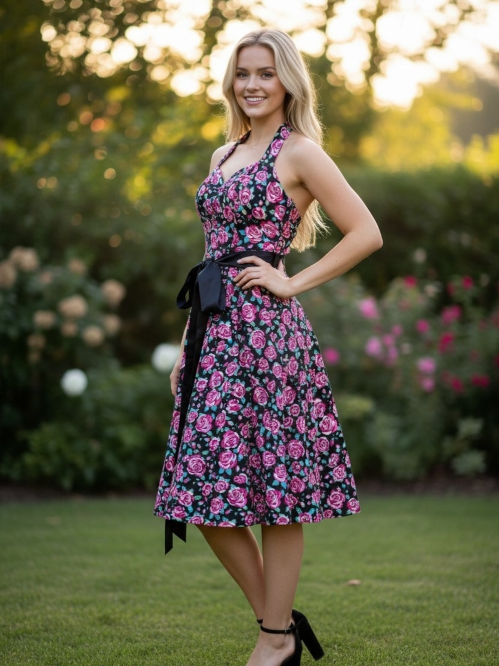 Halter Style Pin Up Dress